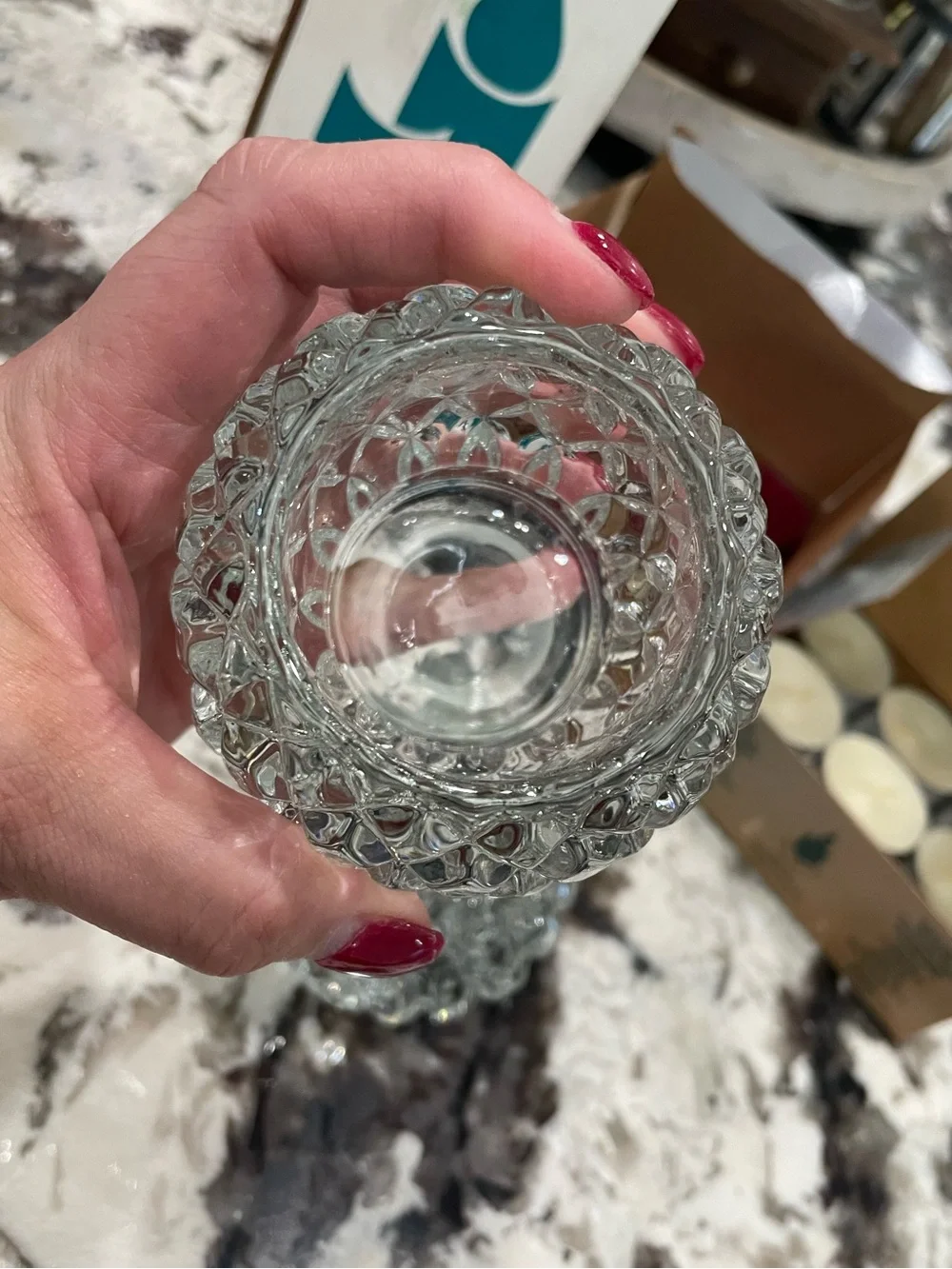 PartyLite Rockport Tealight Votive Crystal Candle Holders w/24 Votive Candles